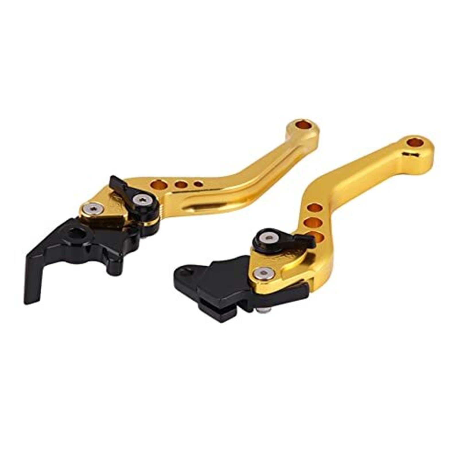 FLBZBLKASL Motorcycle Short Brake Clutch Levers Motorcycle Brake Lever, 1 Pair of CNC Aluminum Clutch Drum Handle