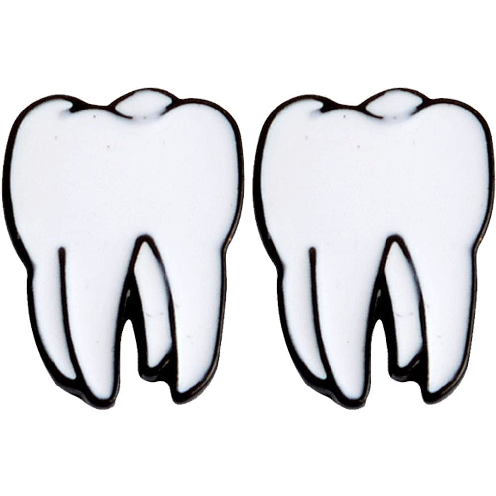 Danlai Style1 Cartoon Tooth Brooch Pins 2Pcs Cute Brooch Lapel Pins Badges For Shirts Bag Decor