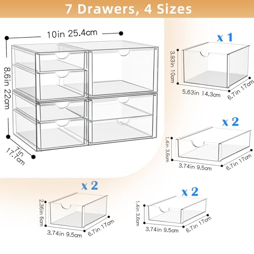 Save 35% on Clear Stackable Storage Drawers - Multi-Purpose Organizer - Image 3