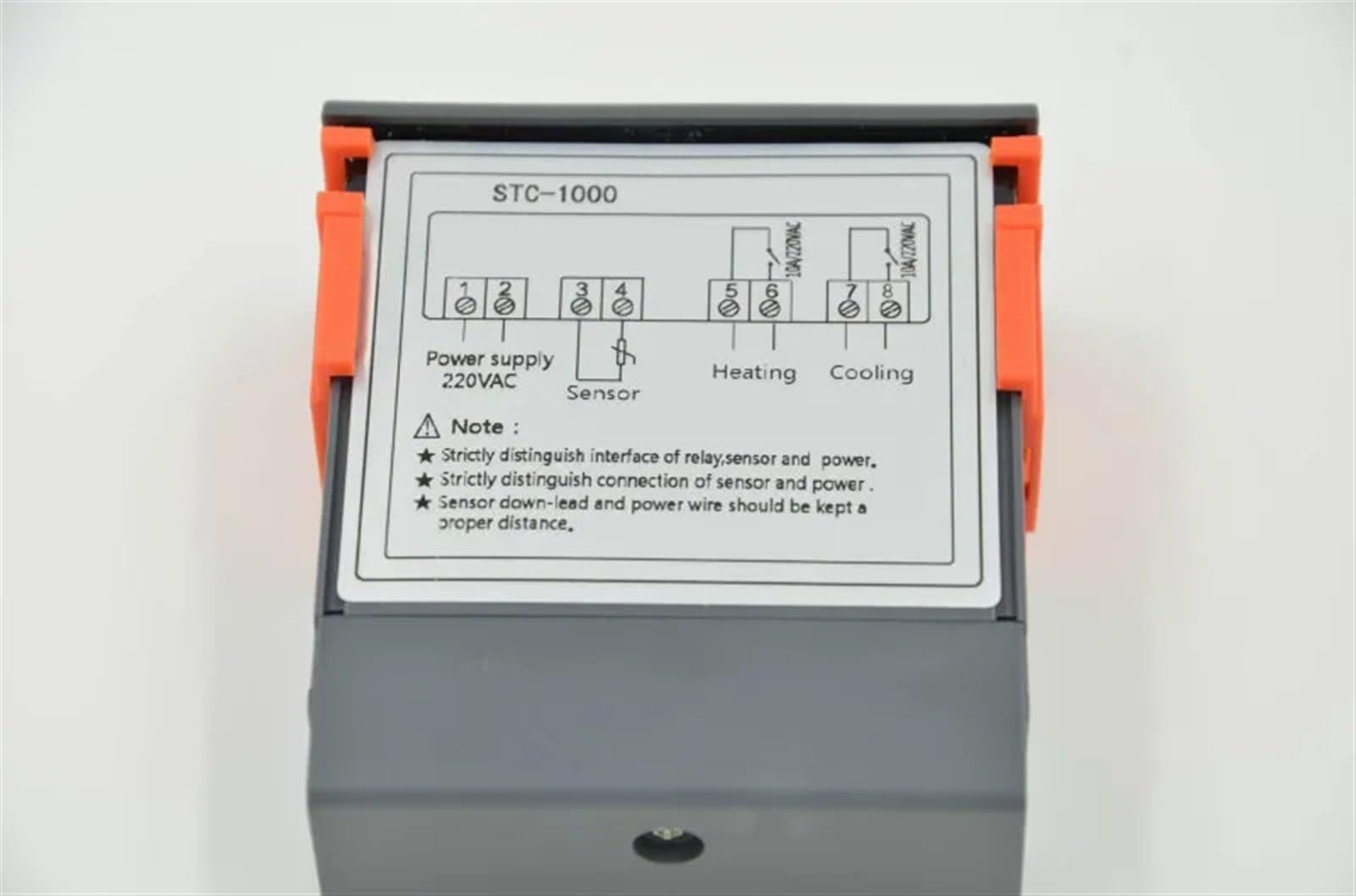 Regolatore di Temperatura Multiuso + sensore 2 Uscita relè termostato Stc-1000 220V