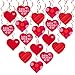 KatchOn Huge Valentines Hearts Decorations - Pack of 30, No DIY | Hanging Swirls for Valentine's Day Decor