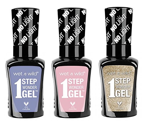 Wet n Wild 1 Step Wonder Nail color Gel 3-pc bundle (729A, 721A, 718A))