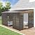 Domi 12x16FT Wall Mounted Sunroom,Solarium Aluminum Enclosed Gazebo with Hard Walls,Front Door&Side Entrance,Galvanized Steel Sloping Roof&Detachable PC Screen,Lean to Gazebo Sun Room for Patio Deck