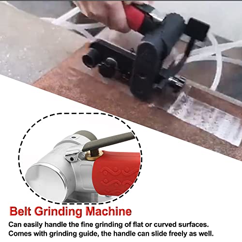 Pneumatic Air Sander,Air Belt Sander With 3Pcs 60 X 260Mm Sander Belt, Air Metal Wire Drawing Tank Type Good For Deburring, Sanding And Finishing #TOP2