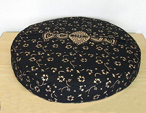Gdonline Indian Mandala Cotton Pillow Cover Decorative Handmade Pillow Sham Bohemian Ottoman Poufs Yoga Pillow Cases Outdoor Cushion Cover Yoga Mat Home Decorative Ottoman Pouf Seting Pouf Pet Dod Bed #TOP2