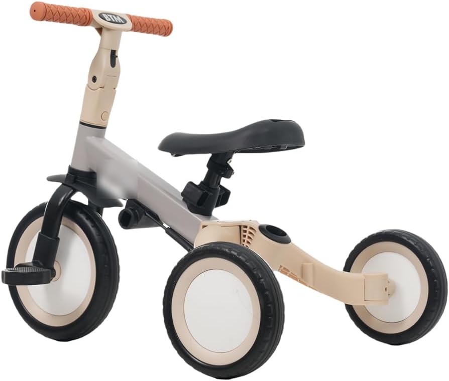 BTM 三輪車 押し棒付き 乗用玩具 幼児用 キッズバイク 2台セット 双子