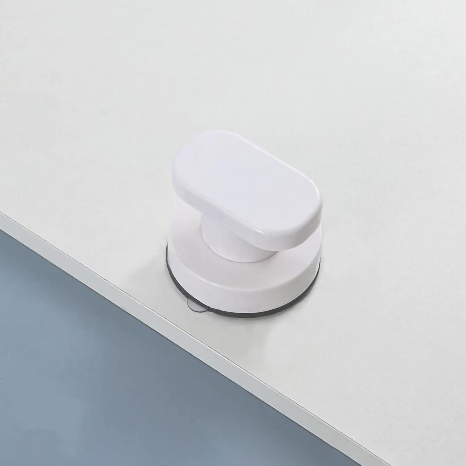 Maniglie Adesive Per Vetro - Ventosa Resistente, Bianco Lucido - Per Cucina, Frigorifero, Bagno - Facile Installazione - Foto 3