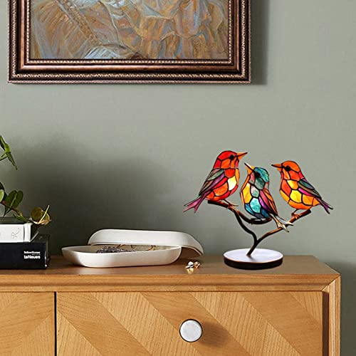 Sculpture d'oiseaux accessoires de décoration table en acrylique - 7