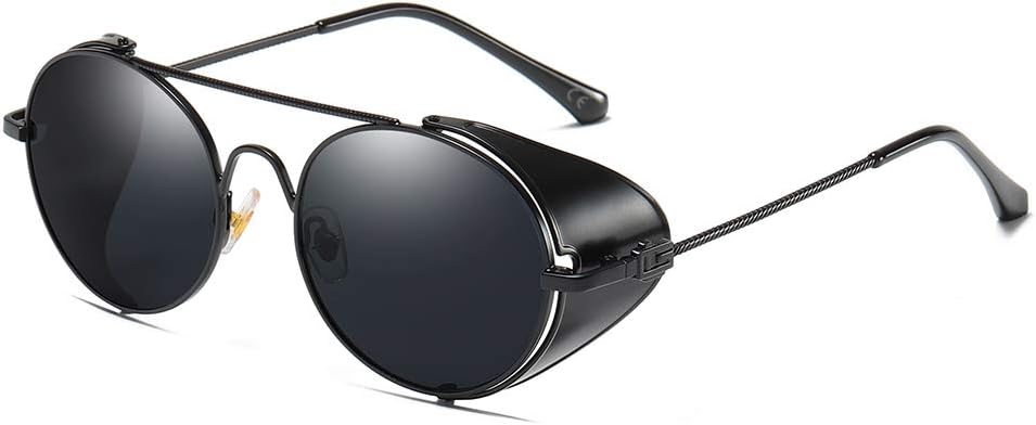 Steampunk Metal Frame Sunglasses Retro Round Lens Eyewear