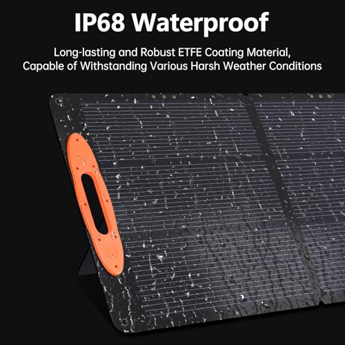 Image of SOKIOVOLA N-Type 16BB 100W Portable Solar Panel 18V Mono ETFE Foldable Solar Panel,25% High Efficiency IP68 Waterproof for Camping Outdoor RV Blackout