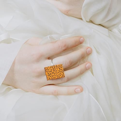 Miniatura 5 de OLYCRAFT Plantillas de arcilla de 4 x 5 pulgadas, pantalla de seda con patrón de leopardo para arcilla polimérica, plantillas de pantalla de seda de