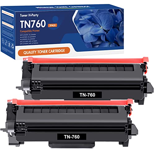 Tn760 Tn730 Toner For Brother Printer Compatible Replacement For Brother Tn760 Tn-760 Tn 760 Tn-730 Tn 730 Work For Dcp-L2550Dw Mfc-L2710Dw Mfc-L2750Dw Hl-L2350Dw Hl-L2395Dw Cartridge (Black, 2-Pack) #TOP11