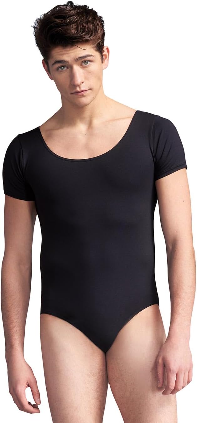 Capezio Men's Tactel Short Sleeve Leotard