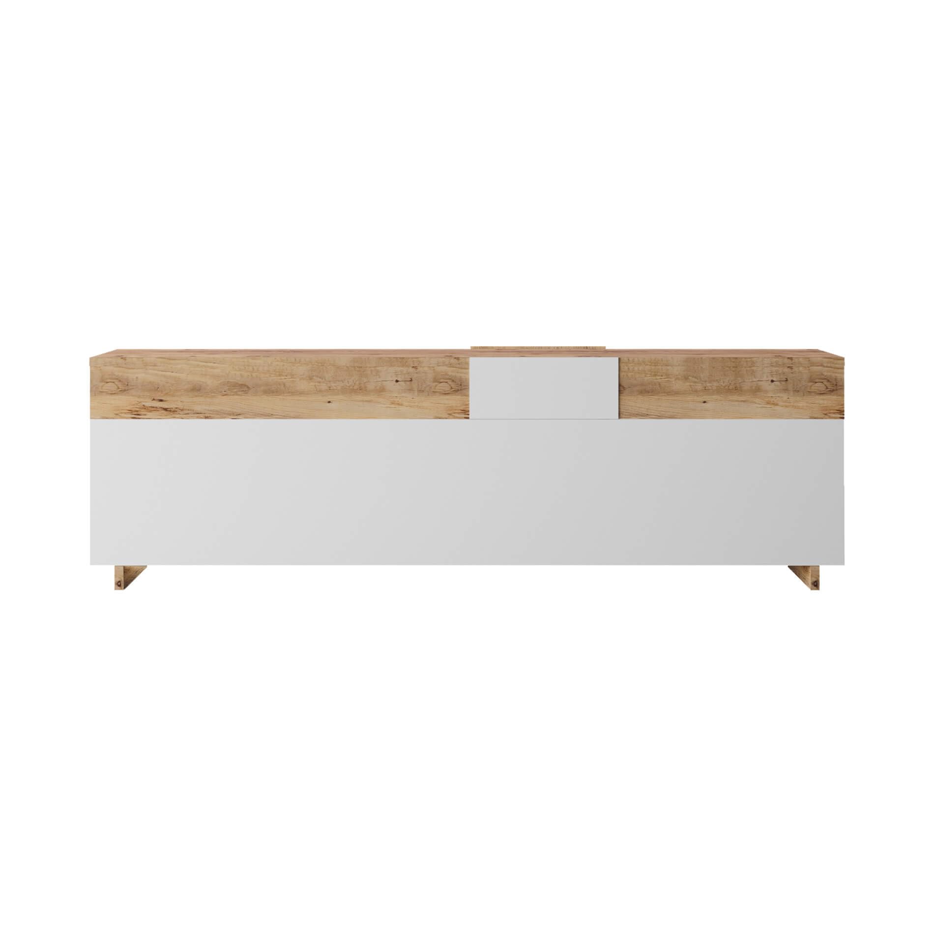 Rebecca Mobili Mobile Tv, Armadio Stand Tv, Color Rovere Grigio Scuro, Truciolato, per Salotto, Stabile, Stile Moderno - Misure HxLxP: 46,5 x 150 x 29,5 cm - Art. RE7078