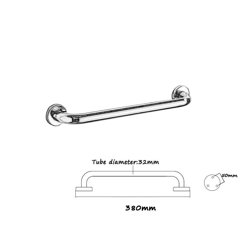 Barra di Sostegno in Acciaio Inox 304, Montaggio a Parete, Finitura Lucida, Antiscivolo, Supporto di Sicurezza per Anziani/disabili, Maniglia di Supporto per WC/Doccia, Bagno (3 Mi