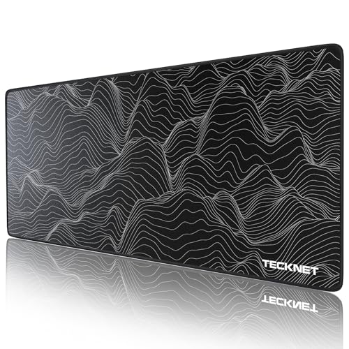 TECKNET Gaming Mouse Pad 900x400x3 mm, Large Mouse Mat, XL Waterproof Desk Pad, Long Computer Mat, Improved Precision And Speed, Non-Slip Rubber Base for Stable Grip On Smooth Surfaces