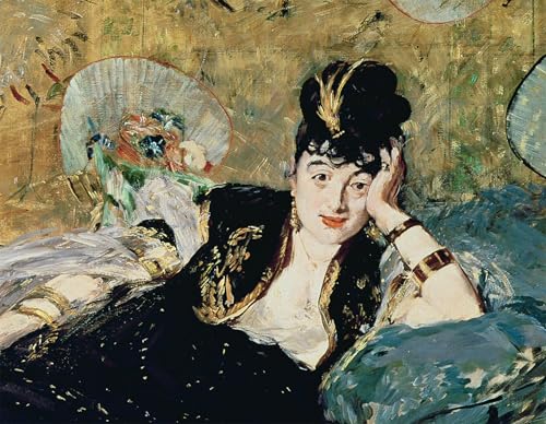 Affiche toile Édouard Manet La Dame aux éventails - Portrait de Nina de Callias 60x90