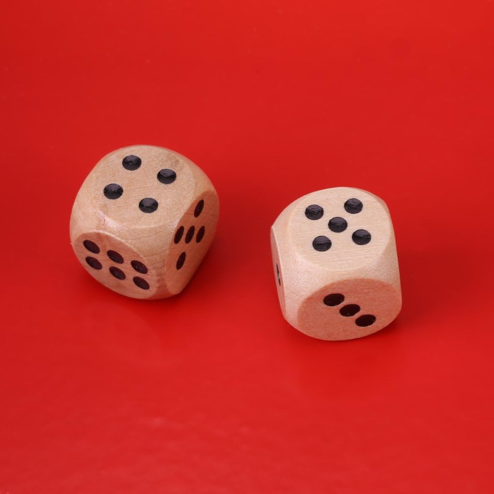 ANGGREK Educational Wooden Number Board Family Traditional Game Drinking Dice Toy Four-Person Digital Flop Game