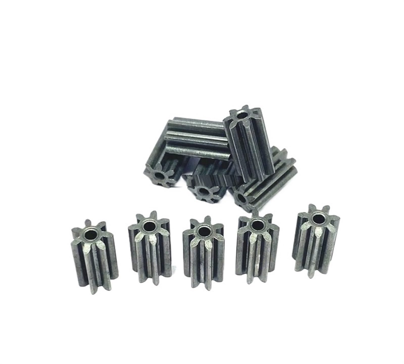 Bevel Gear Pinion Hardware Mechanical 10pcs 0.8M 7T 2MM Metal Iron Gear Inner Hole 2.03mm DIY Cylindrical Straight Transmission Gear