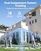 Baseus X1 Pro Dual-Tracking Solar Security Camera Outdoor Wireless, Dual 3K AI Cameras, 300° Pan, Color Night Vision, 8× Zoom, Local Storage up to 512GB, IP65, No Subscription