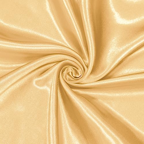 Homiest Gold Satin Fabric by The Yard, 3 Yards x 58 Inch