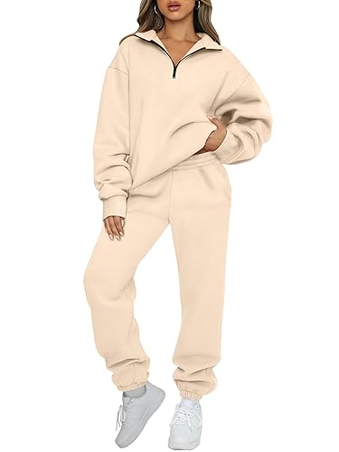 AUTOMET Women's Sweatsuits 2 Piece Outfits Lounge Sets Long Sleeve