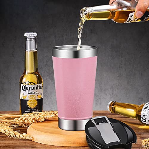 Caneca De Cerveja Copo De Aço Inoxidável Com Abridor Garrafas (Preto)