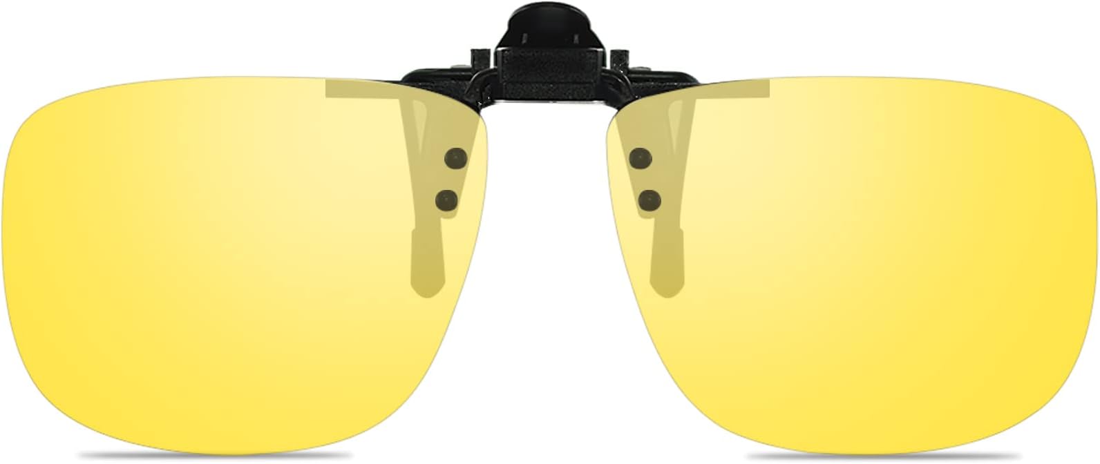 Polarized Unisex Clip on Flip up Sunglasses over Prescription and Reading Glasses Frames