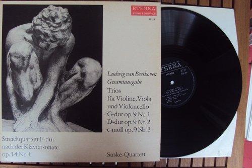 Trios fuer Violine, Viola und Violoncello op. 9 Nr. 1-3, Streichquartett nach der Klaviersonate op. 14 Nr. 1. Suske Quartett Stereo