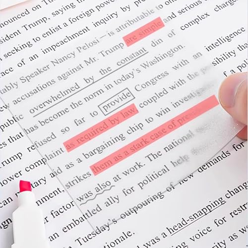 6 Pcs Transparent Sticky Notes, Clear Post it Notes, Self-Stick Clear Sticky Note, Waterproof, Removable for Writing in Text Books and Office, Annotating College Study Revision Stationary - Image 6