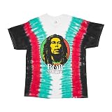 Hard Rock Unisex Bob Marley Tee with Tie Dye Design White, X-Large