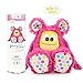 Produktbild kullaloo Näh-Set Selber Machen: Zottel Monster MemoMonsti inkl. Schnittmuster in pink und in schicker Dose (DE/EN) Materialset, Stoffpaket, Minky, 10,5 x 10,5 x 31 cm