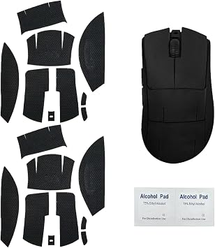 2 Pack Mouse Grip Tape for Razer DeathAdder V3 Pro Gaming Mouse, Anti Slip Textured Mouse Grip Tape with Pre Cut Design, Palm Control Upgrade for Competitive Gamers
