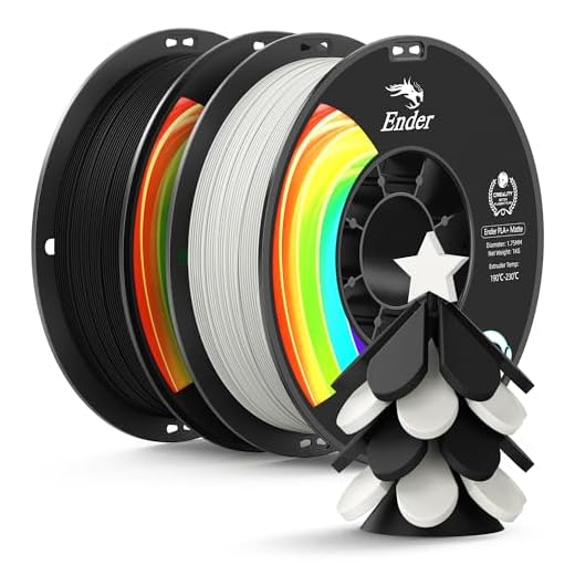 Creality Matte PLA Plus Filament 1.75mm, Low Warping, Minimal Layer Lines, Dimensional Accuracy +/- 0.02mm, 2kg (4.4lb) 3D Printer PLA+ Filament Bundle, Matte Black & White