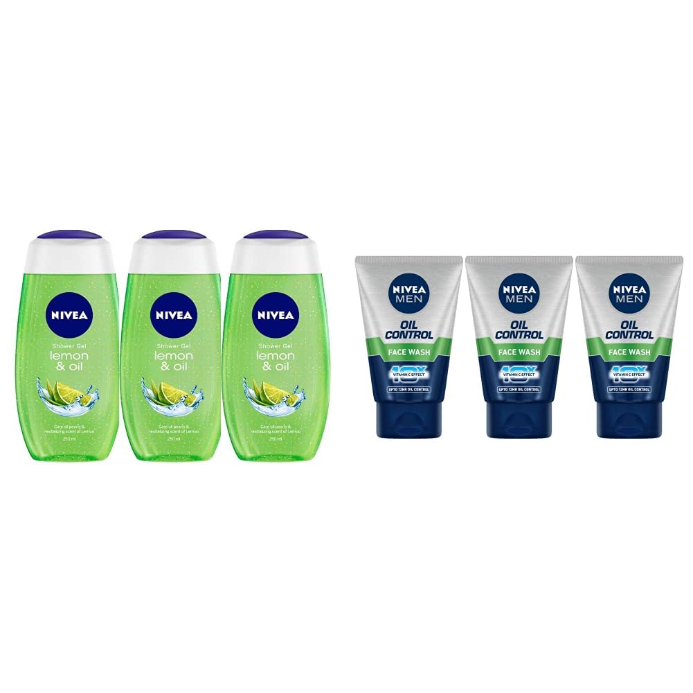 Buy Nivea Lemon and Oil Shower Gel, 250ml (Pack of 3) & Nivea Oil