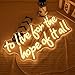 Xixkilly To Live For The Hope Of It All Neon Sign Letter Neon Light Warm White Led Neon Signs for Calssroom Hospital Bedroom Decoration