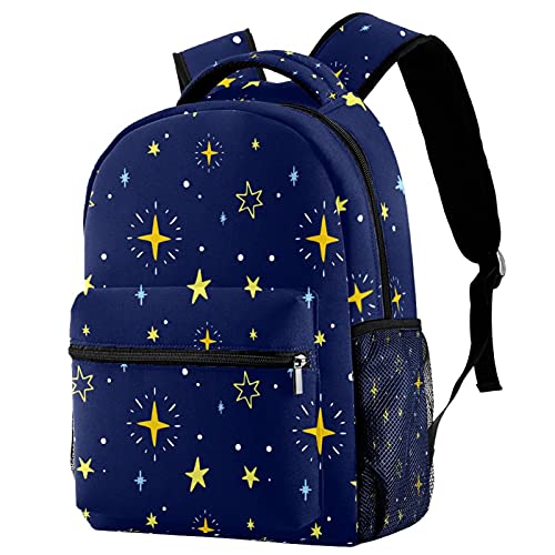 Sac à dos de voyage enfant bleu marine étoiles jaunes pour les vacances