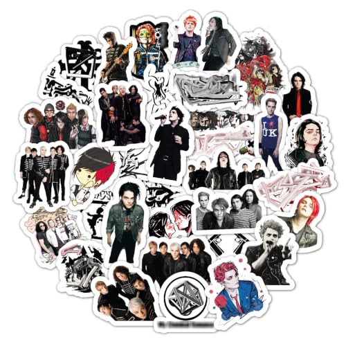 36 Pcs Rock Band Stickers for Adults for Water Botttle & Laptop - Rockabilly Band Decals Rock Music Decals for Adults Waterproof for Guitar Punk Gifts for Women & Men