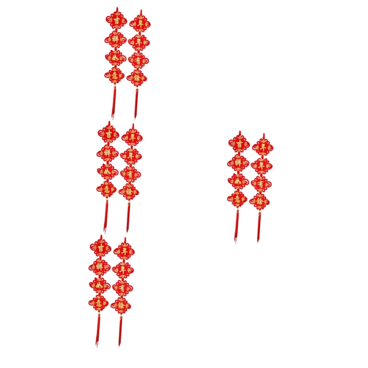 Distique Chinois et Décoration de Porte Nouvel An : lot de 4 suspensions PRETYZOOM