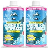 Pure RV Antifreeze for Winterizing - Non-Toxic Ultra Guard Max Antifreeze -50°F - Potable Water Safe Glycerin Formula - Camper, Boat & Pool Anti Freeze Winterizing Fluid (2 Pack 32oz)