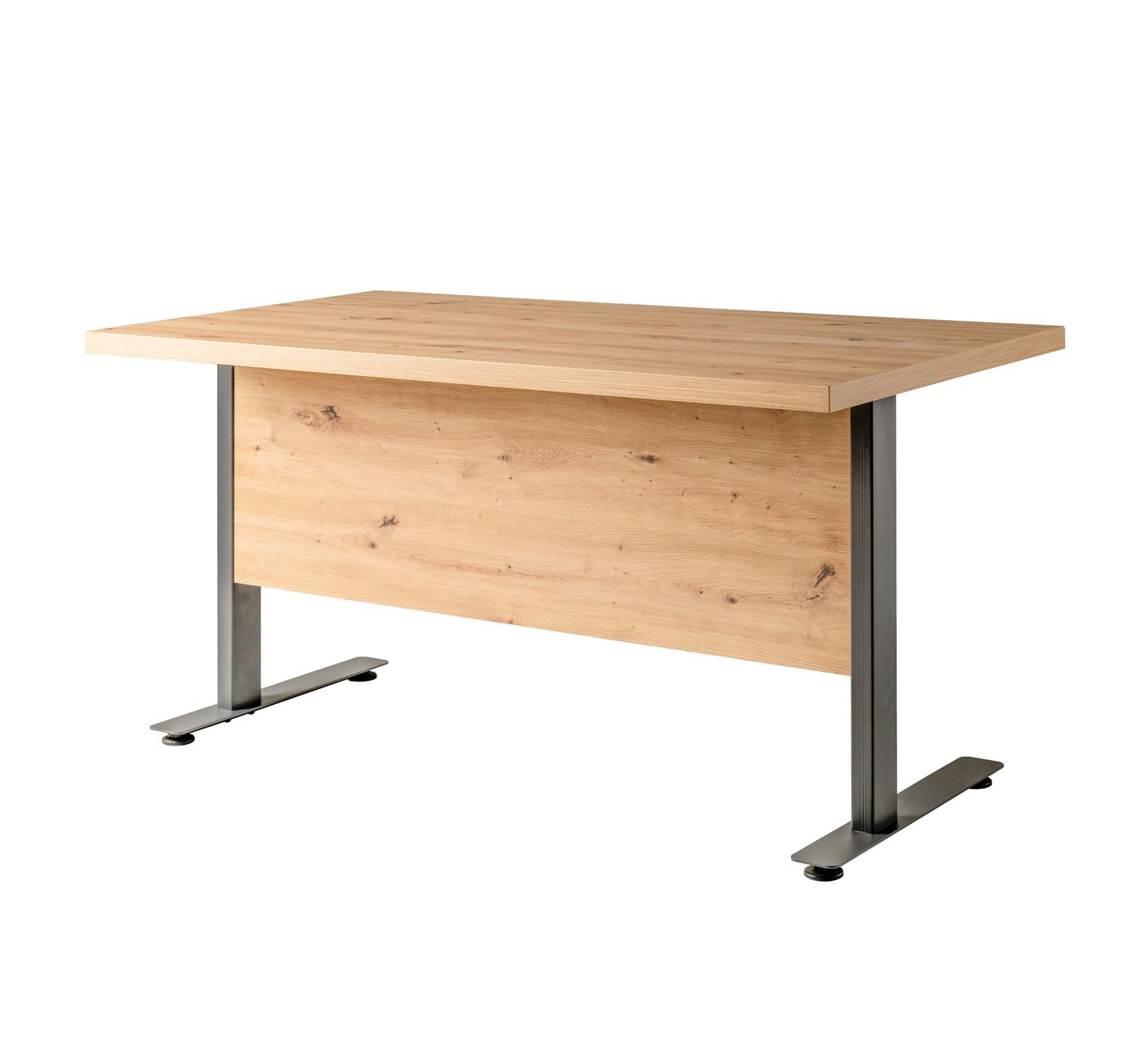 Composad | Ufficio Completo della Linea RILEGA, Set di 8 Mobili, Ufficio Moderno, Studio, scrivania, cassettiera, Libreria, Mobile Archivio, Vetrina, Rovere oak Mielato, Made in Italy