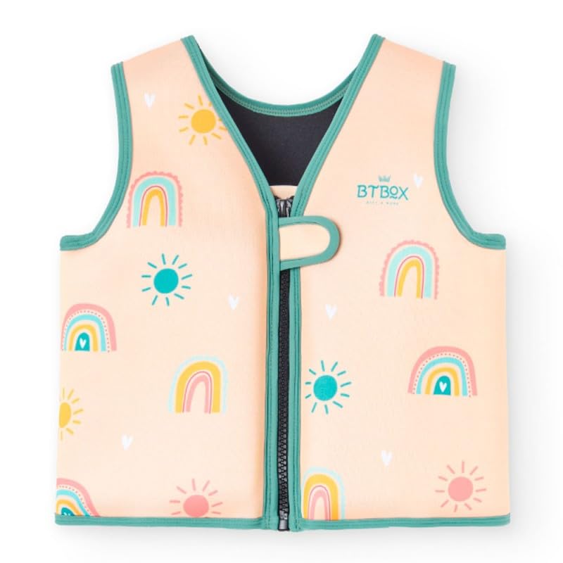 Btbox - Chaleco Flotador para Bebé -Talla XS a M -1 a 6 Años- Estampados - Natación, Piscina o Playa -Protección UPF 50+ -Neopreno de 5 mm -Doble Cierre de Seguridad
