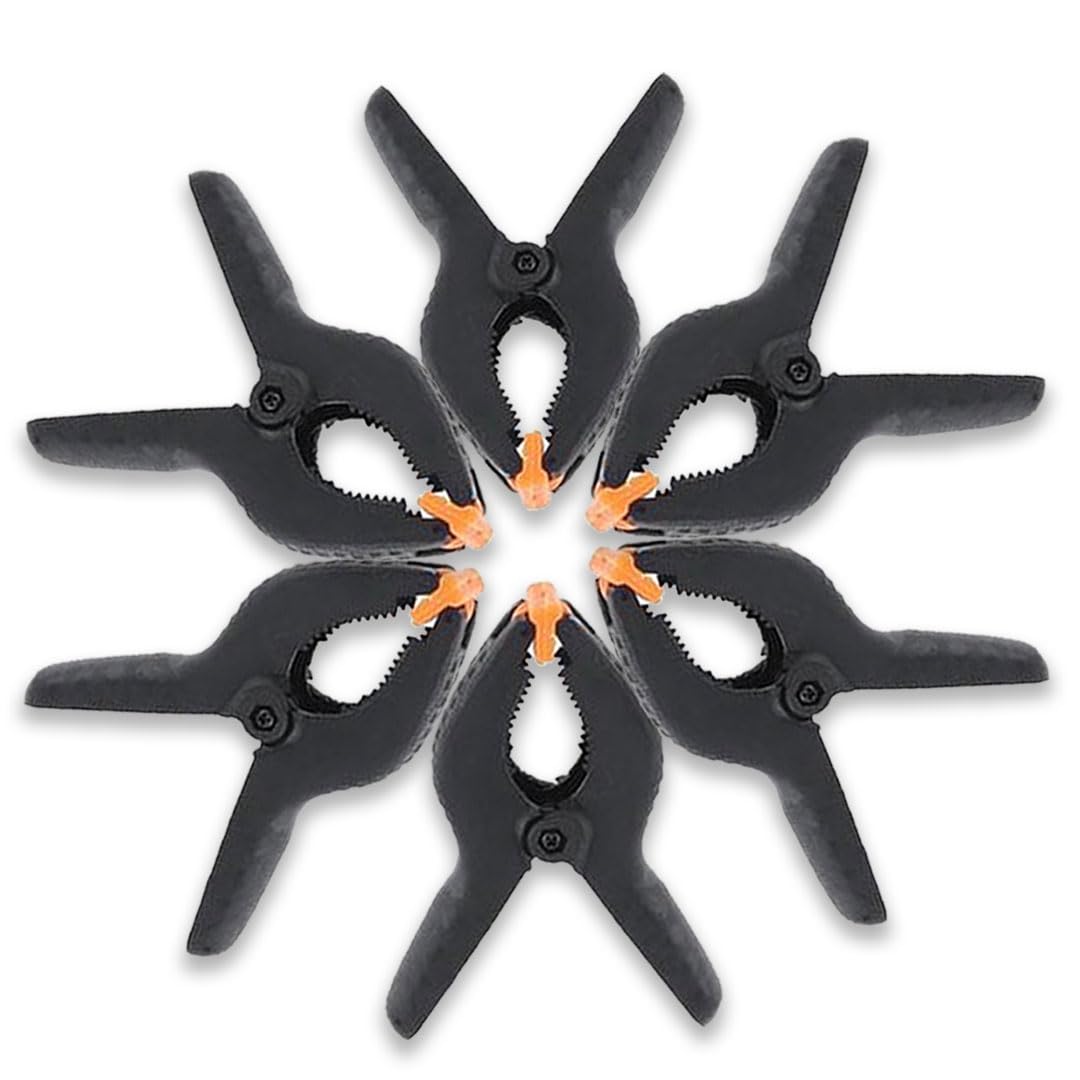 Babymoon 4.7inch/12cm Heavy Duty Clamps Clips | Photography Backdrop Support Spring Clamps for Background Muslin, Canvas, Paper, Chromakey Screen, Backdrop Stand, Woodworking, Crafts | Set of 6-image-38