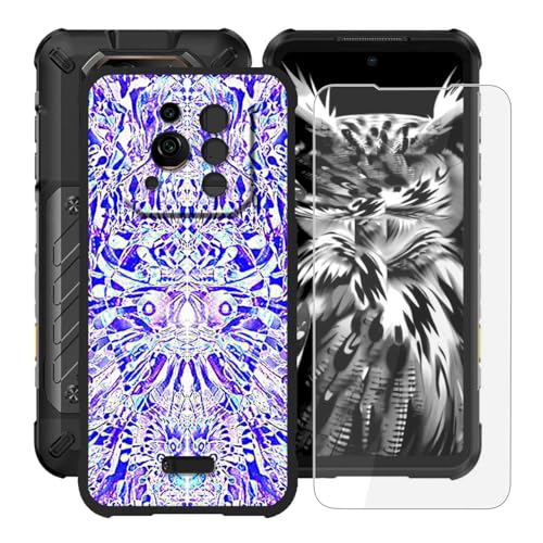 HGJTFANY Phone Case for Ulefone RugOne Xever 7 (6.67"), with [1 X Tempered Glass Screen Protector], Ultra-Thin Soft Silicone Skin, Black Shockproof Cover for Ulefone RugOne Xever 7 - Mirror