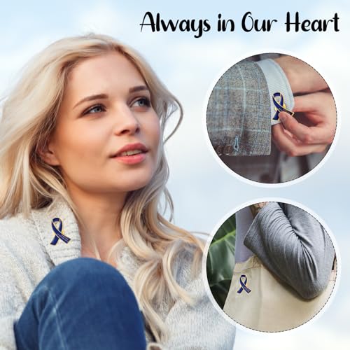 Image of Unittype 60 Set Funeral Ribbon Pins Awareness Lapel Pin