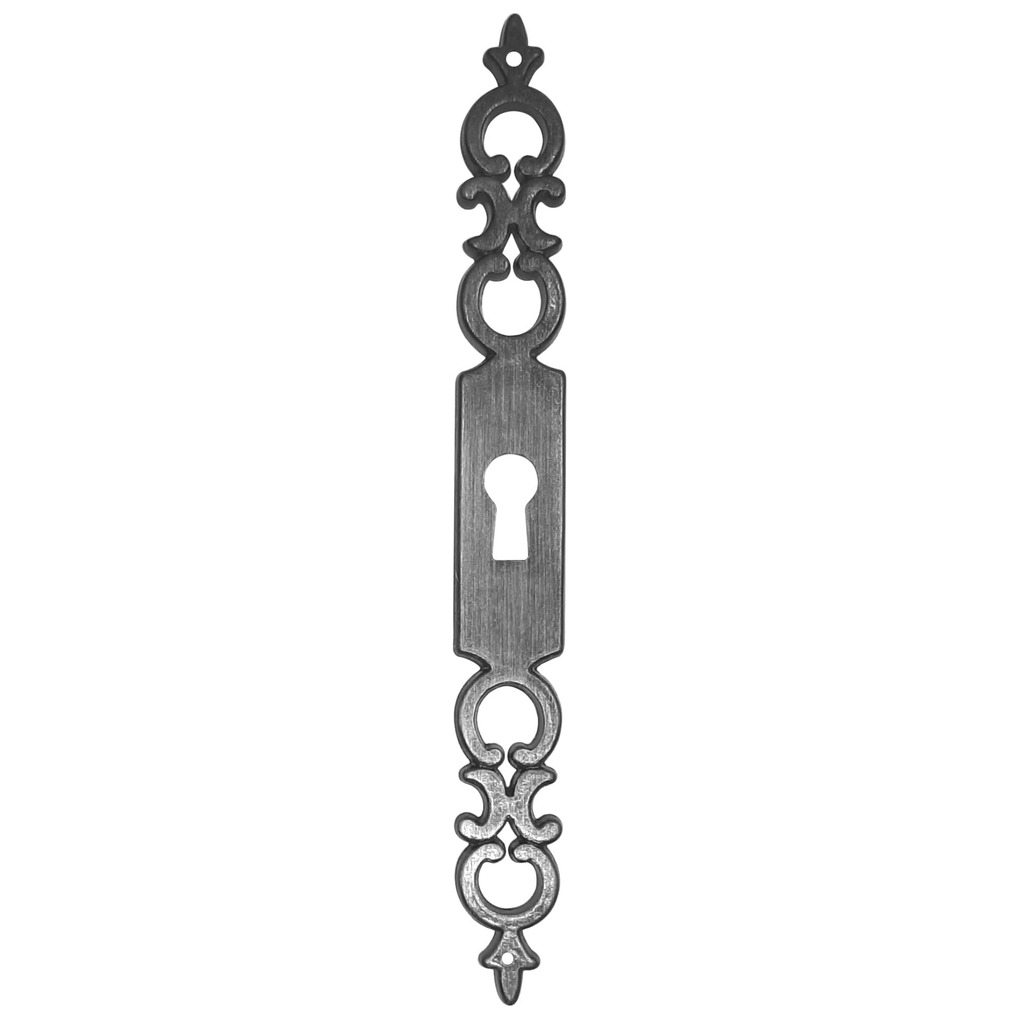 cyclingcolors Vintage Style Open Barrel Skeleton Key Hole Head Furniture Cabinet Antique (Key Hole "Regence"-Aged Iron)