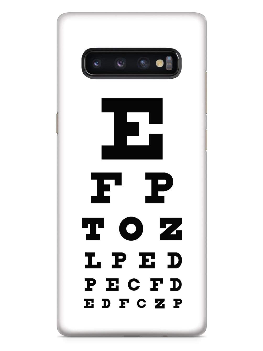 Inspired Cases - Compatible with Galaxy S10 Case - 3D Textured Protective Phone Case for Samsung Galaxy S10 - Snellen Eye Chart - Optometrist