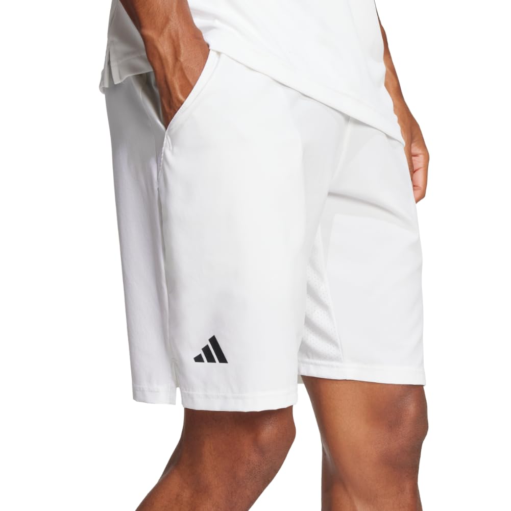 adidas Club Tennis Climacool Stretch Woven Shorts Uomo, Bianco/Giardino opulento, L/23 cm Entrepierna