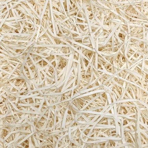 Image of JPPL Shredded Paper 80gm | Silicon Crinkle Cushion Paper for Hamper, Gift Box Packing & DIY Craft | Cream /Beige | Eco-Friendly, Recyclable Filler for Basket & Festive Decoration