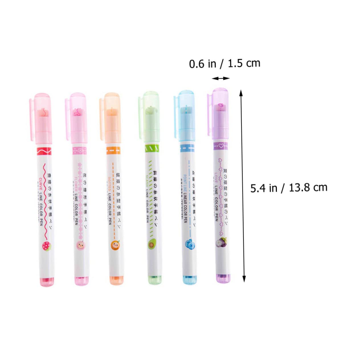 STOBOK 12piezas Marcadores De Tinta Rápida Para Dibujo y Subrayado Rotuladores Fluorescentes Para y Planificación Escolar